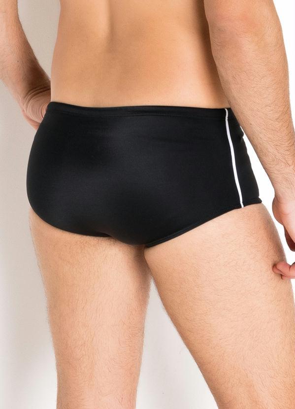 Actual - Sunga Slip com Filete Preta 2