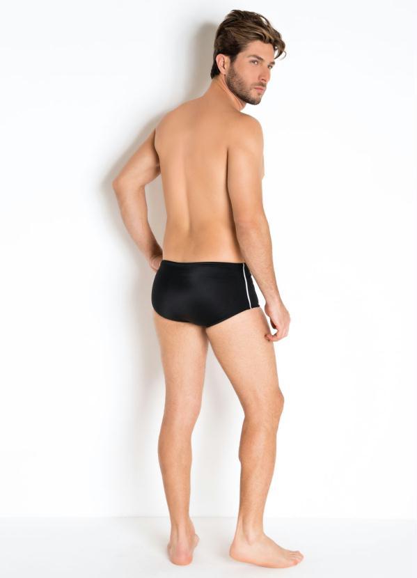 Actual - Sunga Slip com Filete Preta 4