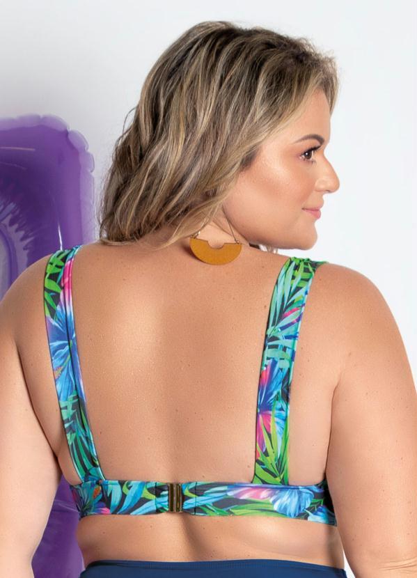 Outlet - Biquíni Busto Tropical Plus Size com Alças Larga 2
