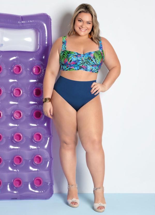 Outlet - Biquíni Busto Tropical Plus Size com Alças Larga 3
