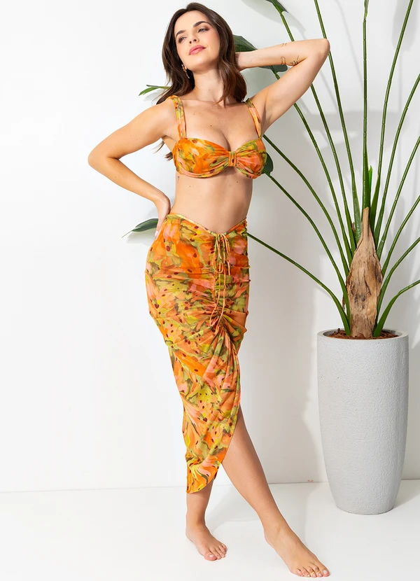 Água de Coco - Biquini Sutia  Laranja 6