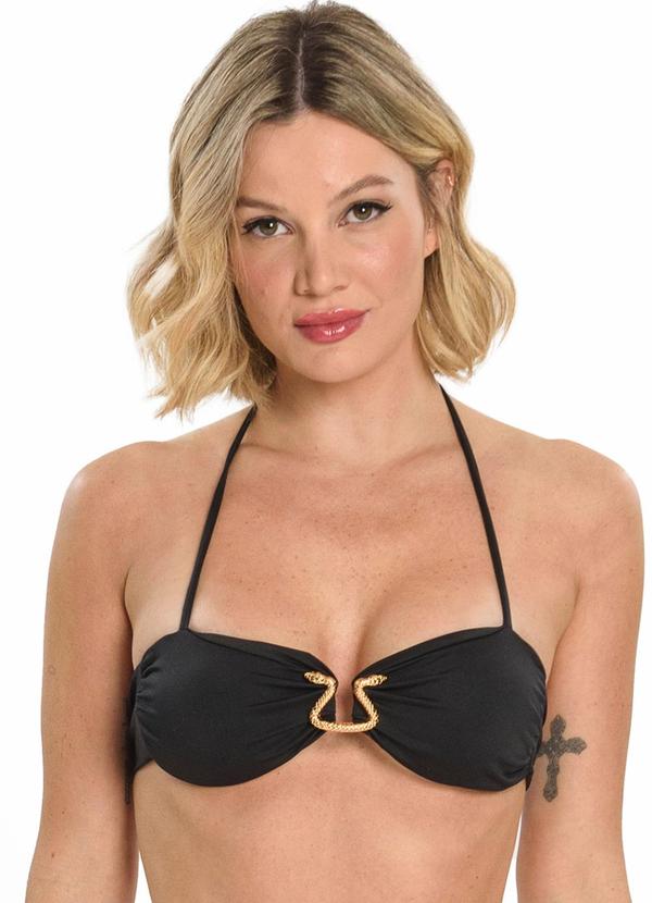 Rovitex - Biquíni Top com Detalhe  Preto