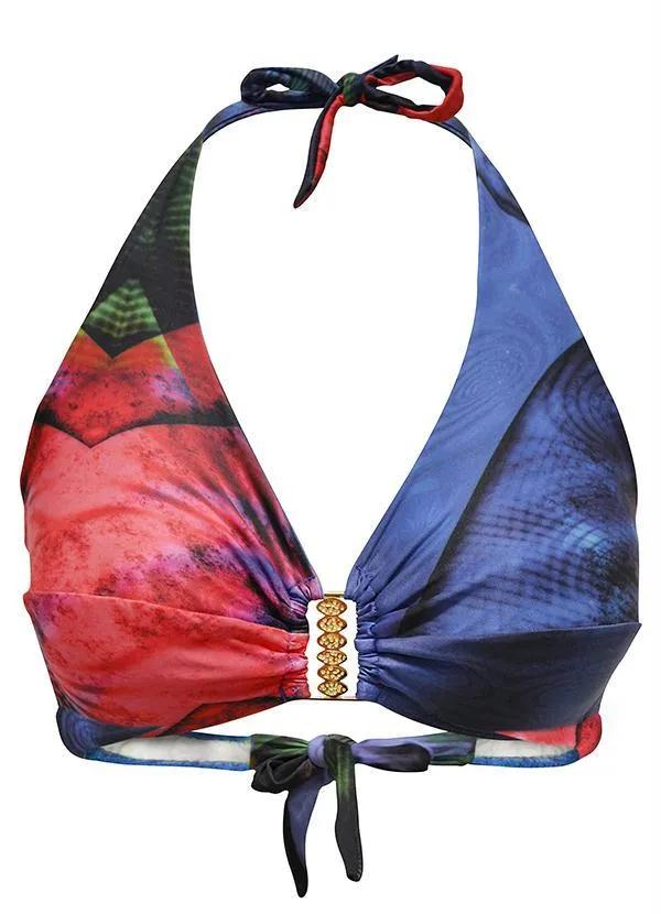 bonprix - Biquíni Top Estampa Abstrata Azul 7