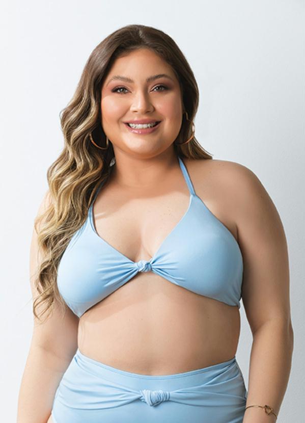 Quintess - Busto Biquíni Azul com Nó na Frente 5