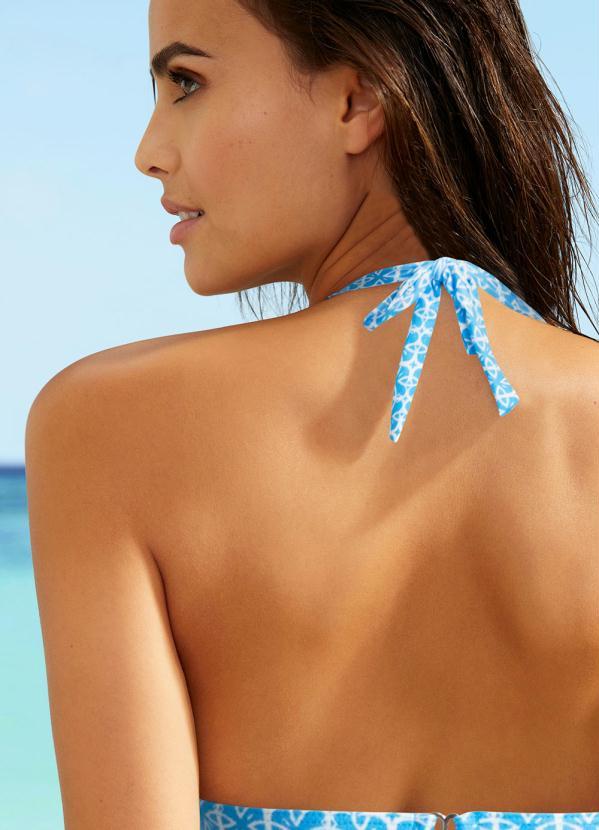 Outlet - Busto Biquíni Estampado Azul e Branco 4