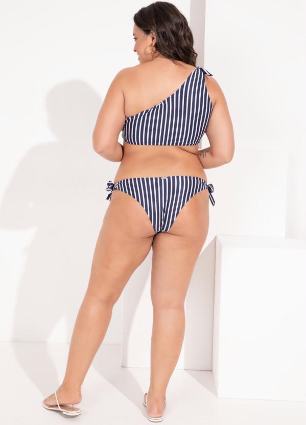 Outlet - Busto Biquíni Listrado Navy Ombro Só de Amarrar 9