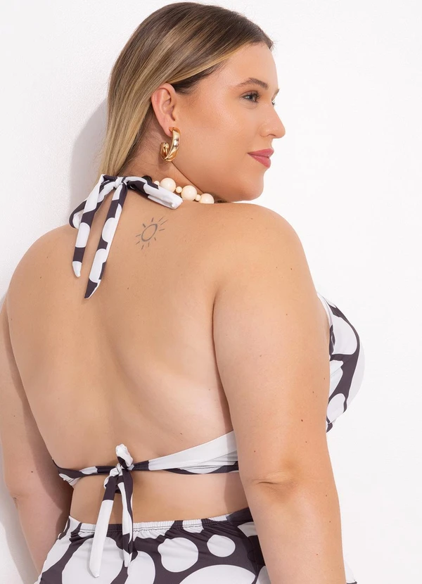 Marguerite - Busto Biquíni Poá Preto em Poliflex 8