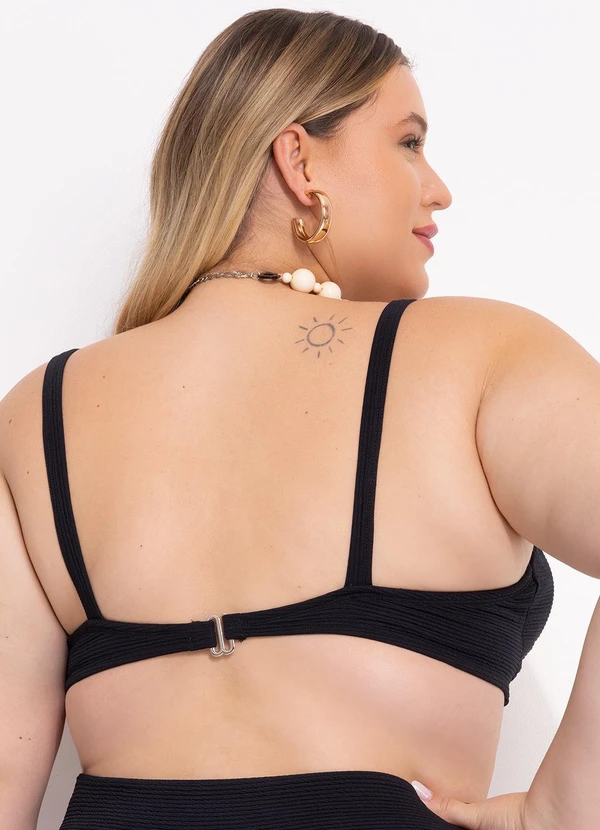 Marguerite - Busto Biquíni Preto em Canelado Texturizado 11