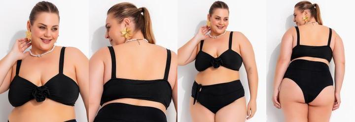 Busto Biquni Preto em Poliflex