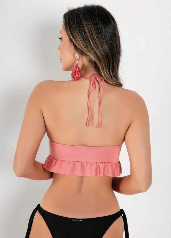 Outlet - Busto Biquíni Salmão com Babado 2