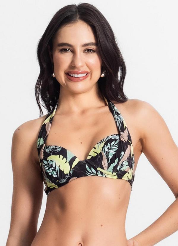 Rovitex - Top Biquíni Estampado Verde