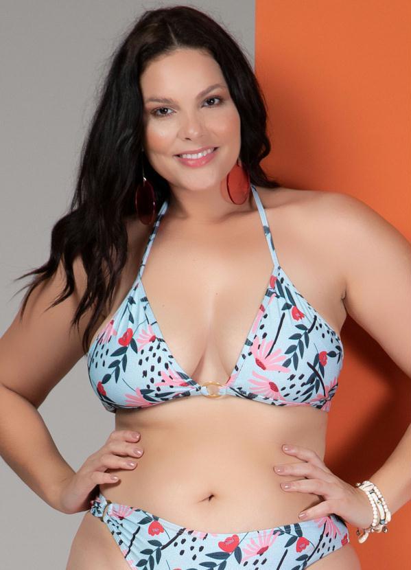 Quintess - Top Biquíni Floral com Argola no Centro 5