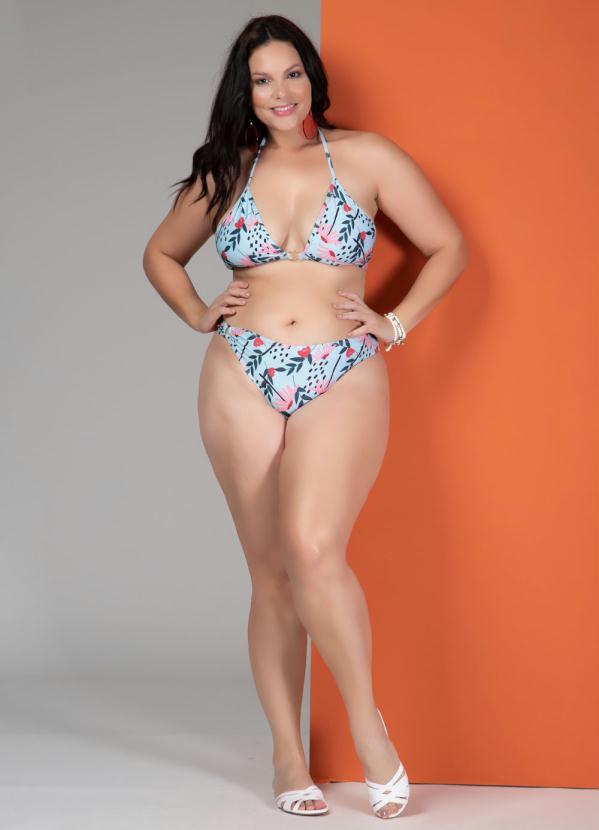 Quintess - Top Biquíni Floral com Argola no Centro 7