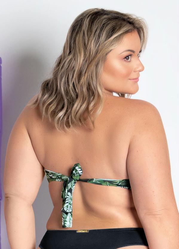 Outlet - Top Biquíni Folhagem Plus Size sem Bojo 2