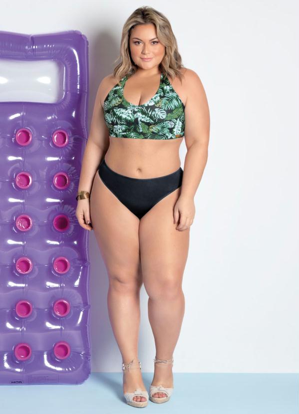 Outlet - Top Biquíni Folhagem Plus Size sem Bojo 3