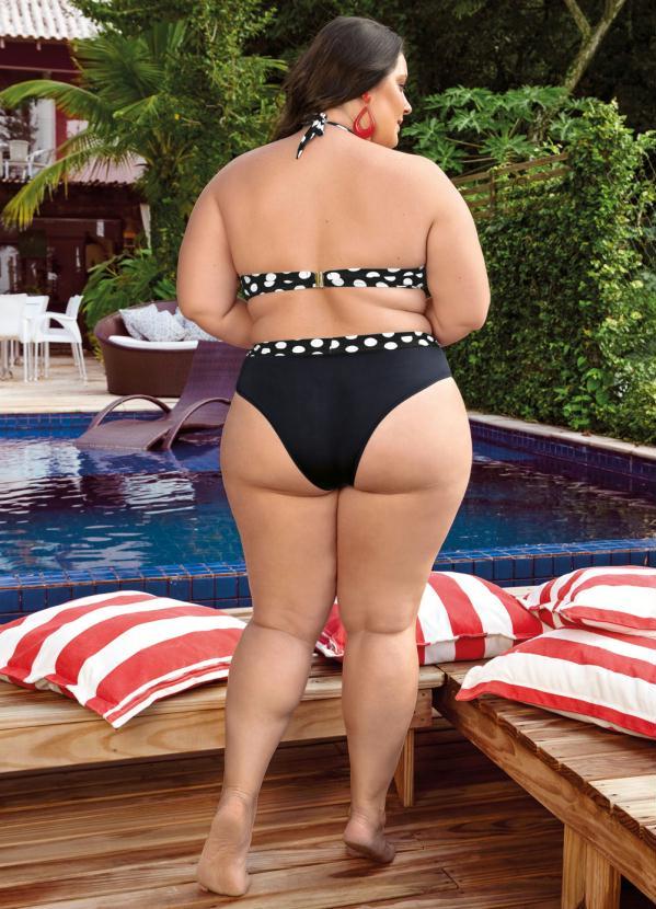 Outlet - Top Biquíni Plus Size Poá com Alça Reforçada 4