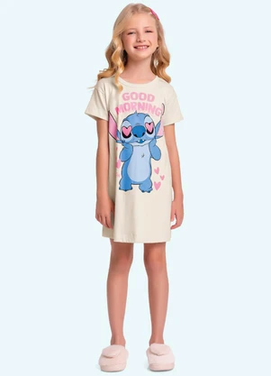 Fakini Kids - Camisola de Pijama Lilo & Stitch Bege - FAKINI KIDS