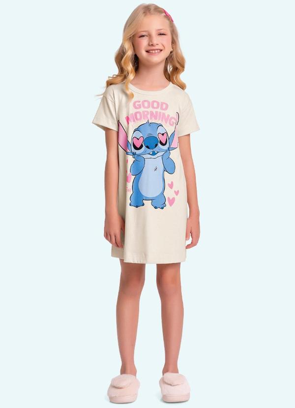 Fakini Kids - Camisola de Pijama Lilo & Stitch Bege