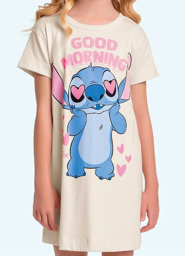 Fakini Kids - Camisola de Pijama Lilo & Stitch Bege 3