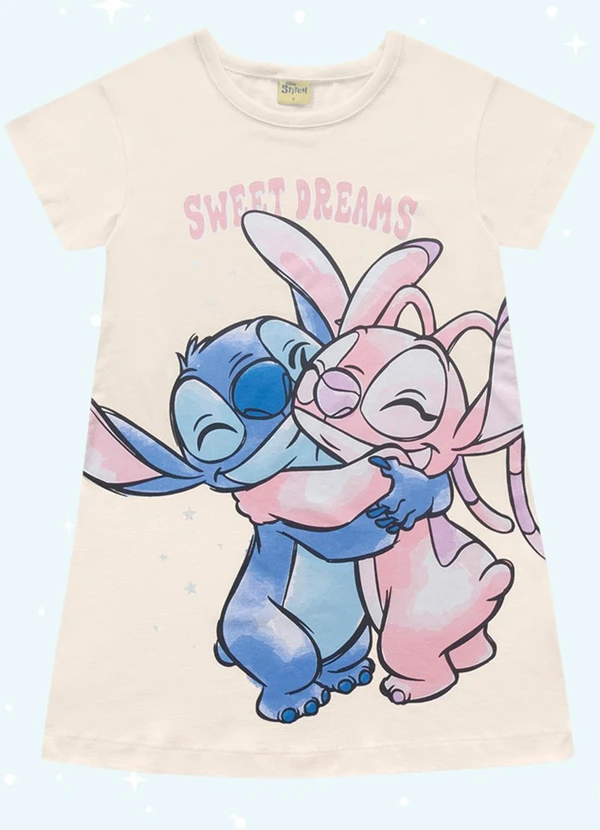 Fakini Kids - Camisola de Pijama Lilo & Stitch Bege 3