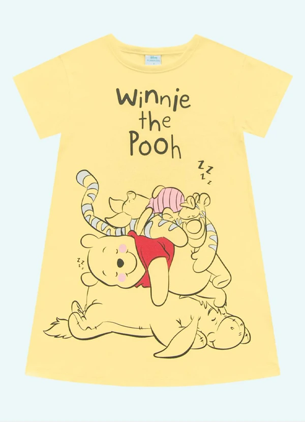 Fakini Kids - Camisola de Pijama Winnie The Pooh Amarelo