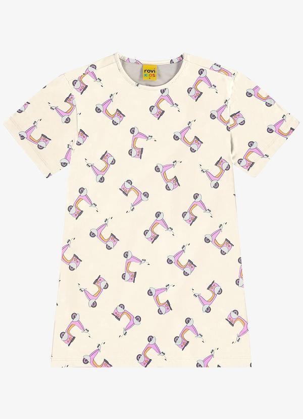 Rovi Kids - Camisola Infantil Feminina Meia Malha Bege