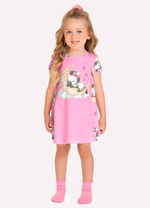Kyly - Camisola Infantil Menina Brilha no Escuro Rosa - KYLY