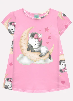 Kyly - Camisola Infantil Menina Brilha no Escuro Rosa - KYLY