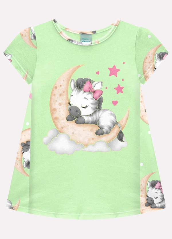 Kyly - Camisola Infantil Menina Brilha no Escuro Verde
