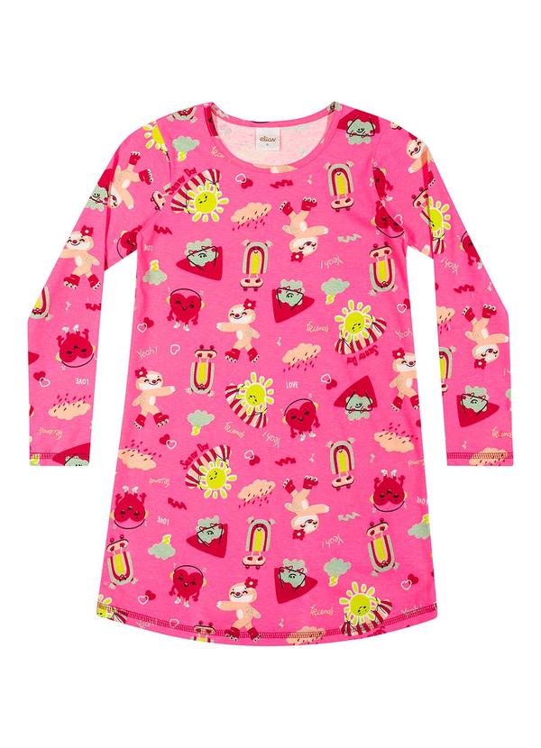 Elian - Camisola Infantil Menina Hora do Soninho Rosa 1