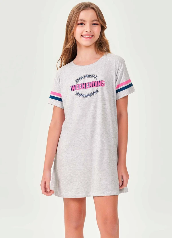 Espaço Pijama - Camisola Infantil Mescla