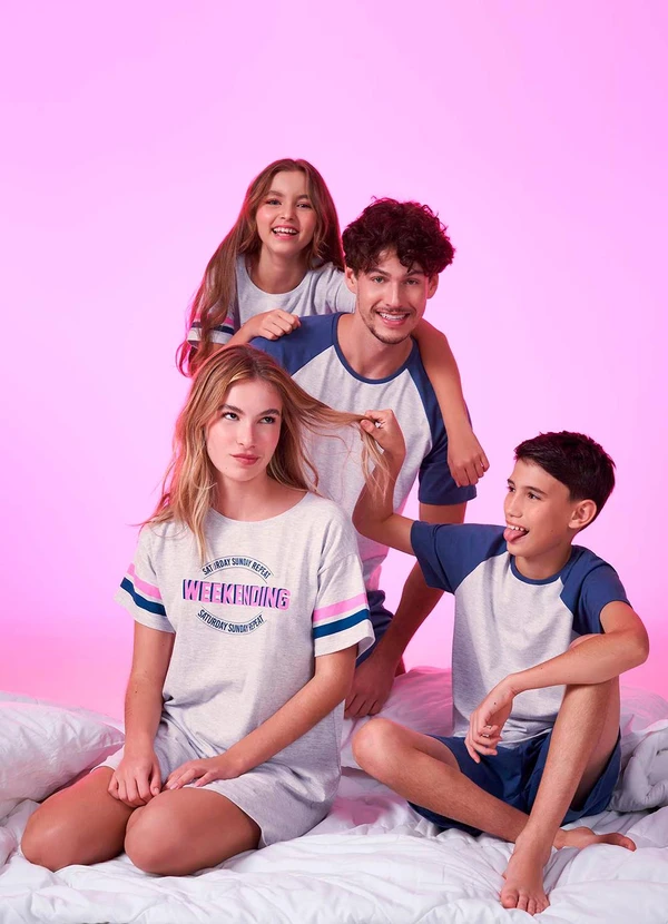 Espaço Pijama - Camisola Infantil Mescla 4