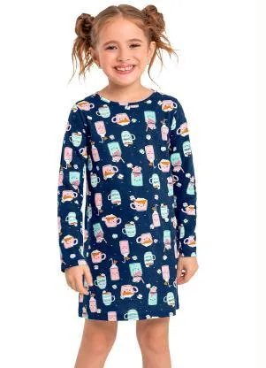 Quimby - Camisola Manga Longa Infantil Azul - QUIMBY