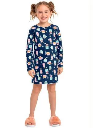 Quimby - Camisola Manga Longa Infantil Azul - QUIMBY