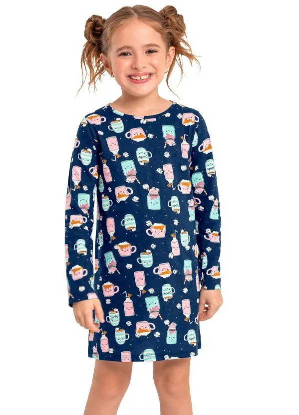 Quimby - Camisola Manga Longa Infantil Azul