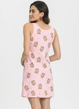 Outlet - Camisola Regata com Estampa de Cachorros Rosa - OUTLET