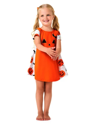 Kyly - Pijama Infantil Menina Halloween Laranja - KYLY