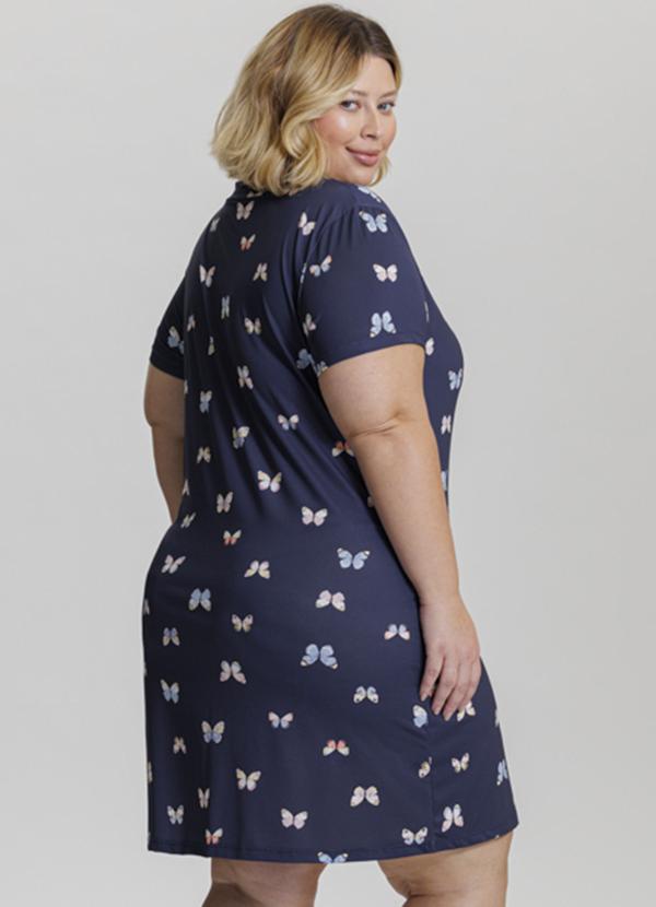 Mensageiro do Sonhos - Camisola com Estampa de Borboletas Azul 2