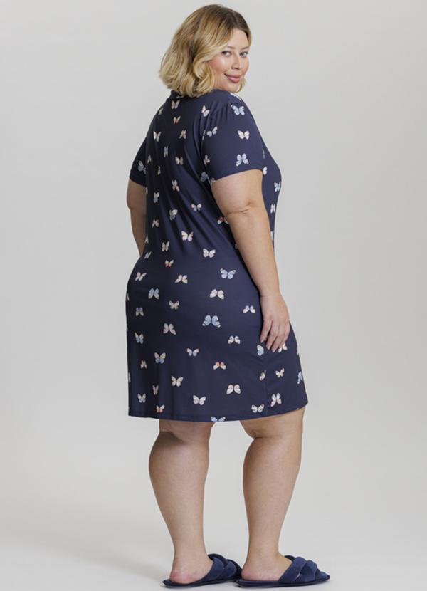 Mensageiro do Sonhos - Camisola com Estampa de Borboletas Azul 4