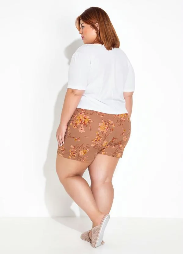 Marguerite - Pijama Liza Floral Marrom 2