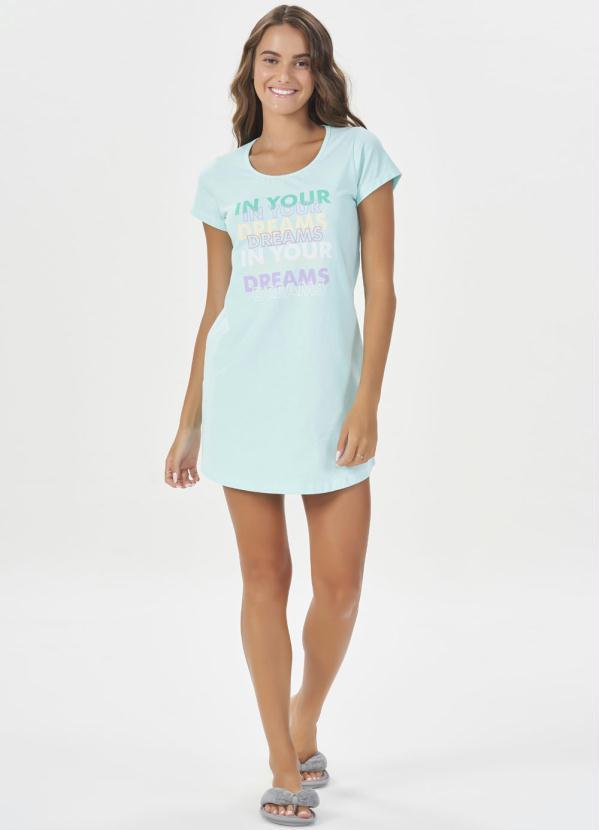 Espaço Pijama - Camisetão Manga Curta Azul 3