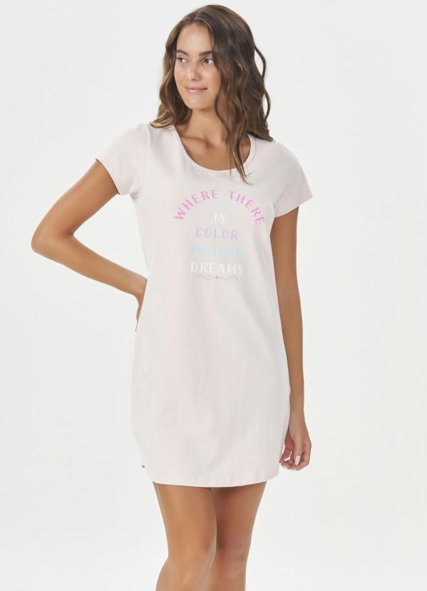 Espaço Pijama - Camisetao Manga Curta Bege