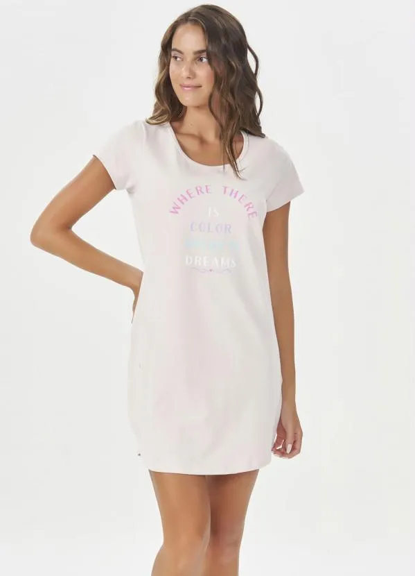 Espaço Pijama - Camisetao Manga Curta Bege