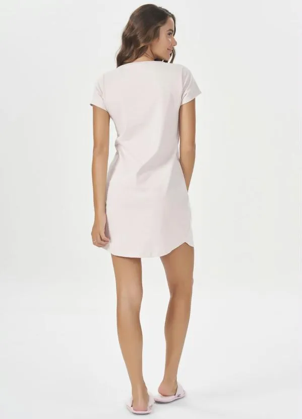 Espaço Pijama - Camisetao Manga Curta Bege 4