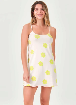 Espaço Pijama - Camisola Alça Off White - ESPAÇO PIJAMA