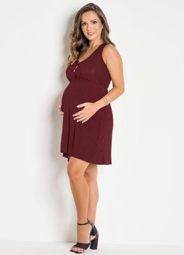 Alma Dolce - Camisola Amamentação Bordô com Abertura em Botão 4