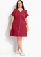 Marguerite - Camisola Plus Size Marinho com Botões Funcionais - variação:  