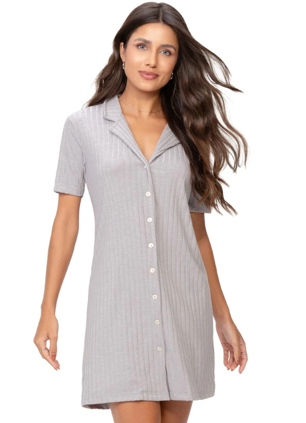 Zee Rucci - Camisola Americana Feminina Manga Curta Cinza