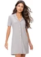 Zee Rucci - Camisola Americana Feminina Manga Curta Azul - variação: Cinza