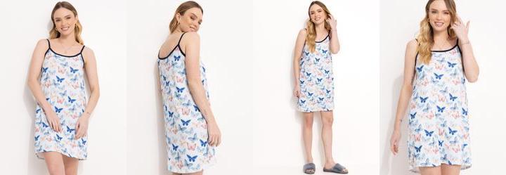 Camisola Borboleta Azul em Malha Suede